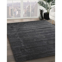 Contemporary Carbon Gray Modern Rug, con1419