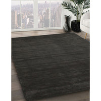 Contemporary Charcoal Black Modern Rug, con141