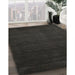 Contemporary Charcoal Black Modern Rug in Family Room, con141