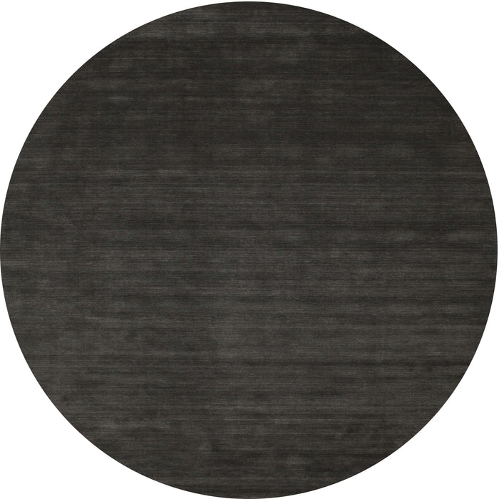 Sideview of Contemporary Charcoal Black Modern Rug, con141