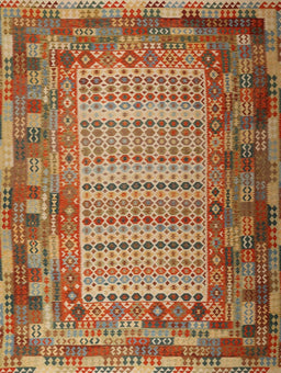 Contemporary Mahogany Brown Patchwork Rug, con1420