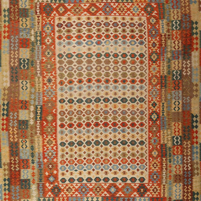 Contemporary Mahogany Brown Patchwork Rug, con1420
