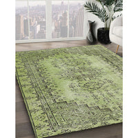 Contemporary Avocado Green Modern Rug, con1421