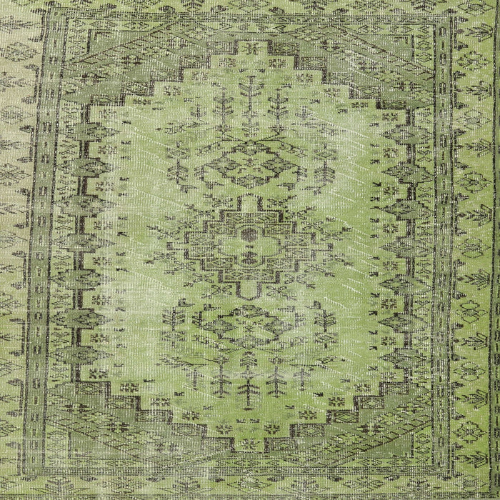 Sideview of Machine Washable Contemporary Avocado Green Rug, wshcon1421