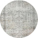 Sideview of Contemporary Gray Modern Rug, con1422