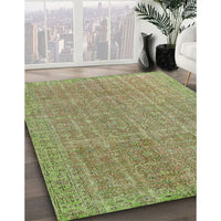 Contemporary Avocado Green Modern Rug, con1423