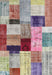 Contemporary Raspberry Purple Patchwork Rug, con1427