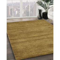 Machine Washable Contemporary Dark Golden Brown Rug in a Family Room, wshcon142