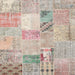 Square Contemporary Desert Sand Beige Patchwork Rug, con1431