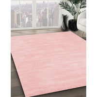 Contemporary Pastel Pink Modern Rug, con143