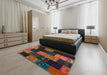 Machine Washable Contemporary Sienna Brown Rug in a Bedroom, wshcon1440