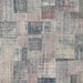 Square Contemporary Pale Silver Gray Patchwork Rug, con1444