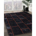 Machine Washable Contemporary Charcoal Black Rug in a Family Room, wshcon1445