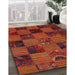 Machine Washable Contemporary Mahogany Brown Rug in a Family Room, wshcon1446