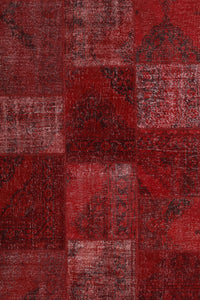 Machine Washable Contemporary Fire Brick Red Rug, wshcon1447