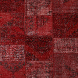 Sideview of Machine Washable Contemporary Fire Brick Red Rug, wshcon1447