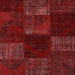 Sideview of Machine Washable Contemporary Fire Brick Red Rug, wshcon1447