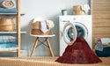 Machine Washable Contemporary Fire Brick Red Rug in a Washing Machine, wshcon1447