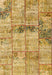 Contemporary Orange Patchwork Rug, con1449