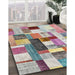 Machine Washable Contemporary Cherry Red Rug in a Family Room, wshcon1450