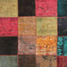 Sideview of Machine Washable Contemporary Saffron Red Rug, wshcon1452