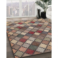 Contemporary Reddish Brown Modern Rug, con1459