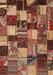 Contemporary Saffron Red Patchwork Rug, con1462