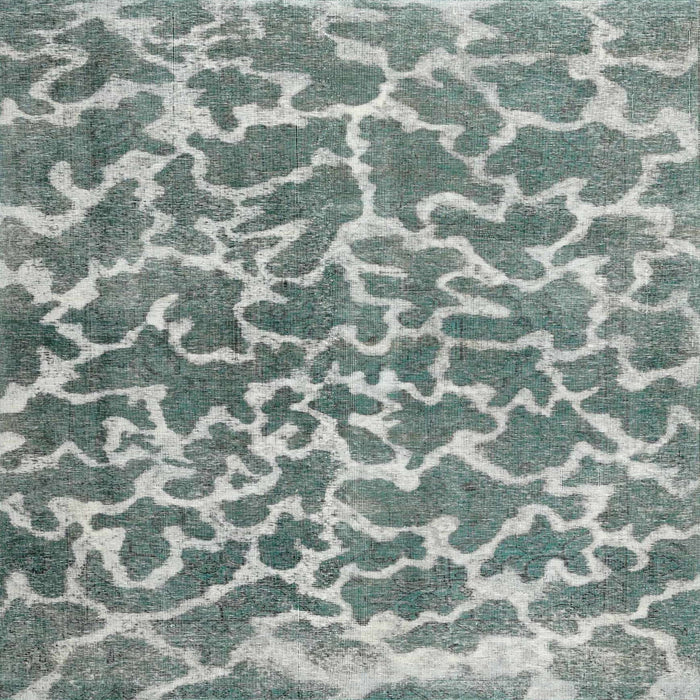 Sideview of Machine Washable Contemporary -Sea Green Rug, wshcon1463