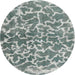 Sideview of Contemporary Green Modern Rug, con1463