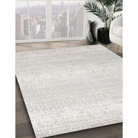 Contemporary Pale Silver Gray Modern Rug, con1464