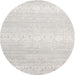 Square Machine Washable Contemporary Pale Silver Gray Rug, wshcon1464