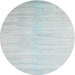 Square Machine Washable Contemporary Gulf Blue Rug, wshcon1465