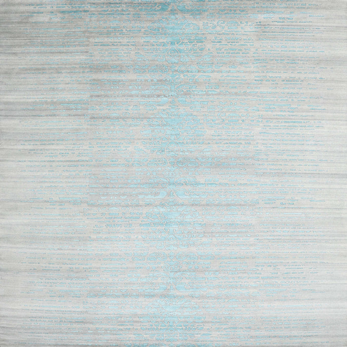 Square Contemporary Blue Modern Rug, con1465