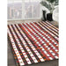 Machine Washable Contemporary Brown Red Rug in a Family Room, wshcon146