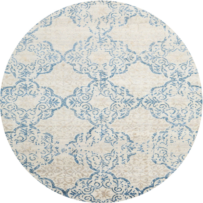 Sideview of Contemporary White Gold Modern Rug, con1470