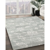 Contemporary Dark Gray Modern Rug, con1471