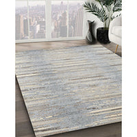 Contemporary Pale Silver Gray Modern Rug, con1473