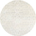 Sideview of Contemporary Soft Ivory Beige Solid Rug, con1474