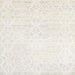 Square Contemporary Soft Ivory Beige Solid Rug, con1474