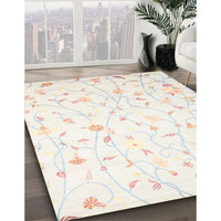 Contemporary Desert Sand Beige Solid Rug, con1475