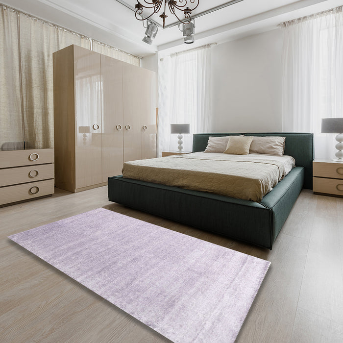 Contemporary Pink Modern Rug in a Bedroom, con1479