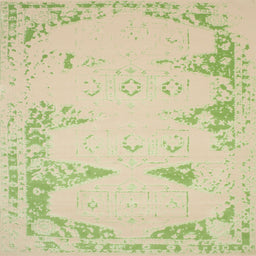 Square Contemporary Brown Gold Modern Rug, con147