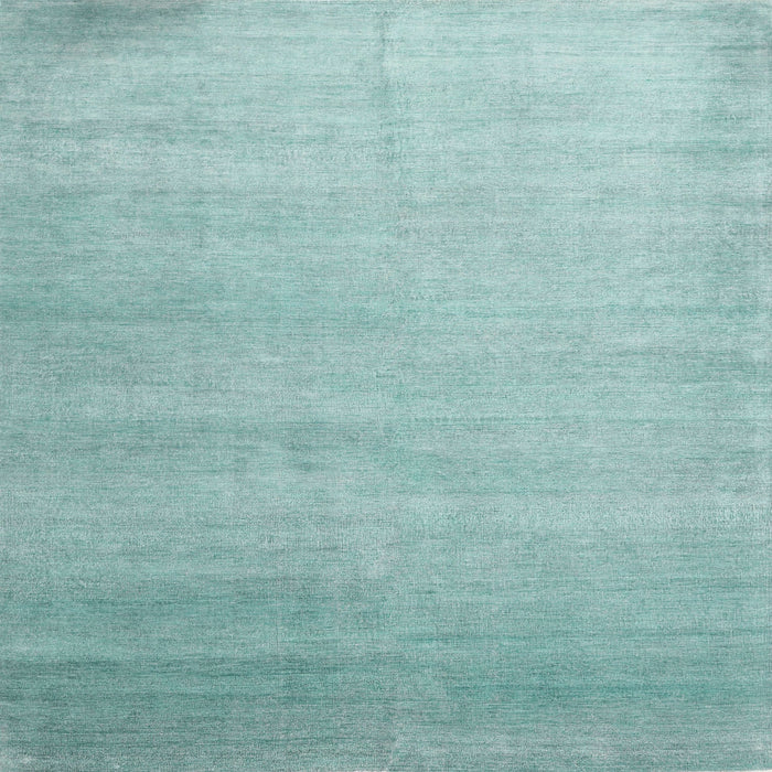Square Contemporary Tiffany Blue Modern Rug, con1482