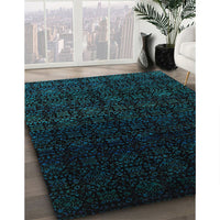 Contemporary Black Modern Rug, con1484