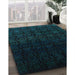 Contemporary Black Modern Rug in Family Room, con1484