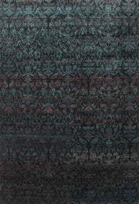 Machine Washable Contemporary Midnight Gray Rug, wshcon1485