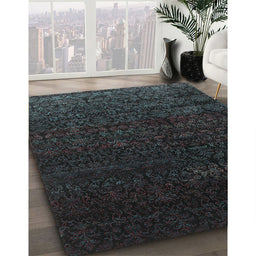 Contemporary Mid Gray Modern Rug in Family Room, con1485