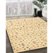 Machine Washable Contemporary Brown Gold Rug in a Family Room, wshcon1486