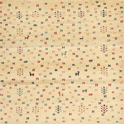 Square Contemporary Brown Gold Solid Rug, con1486