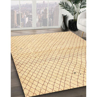 Contemporary Sand Brown Solid Rug, con1487